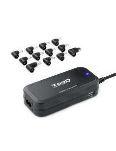 TooQ TQLC-90BS02AT adaptador e inversor de corriente Interior 90 W Negro
