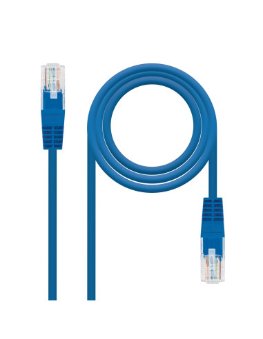 Nanocable CABLE RED LATIGUILLO RJ45 CAT.6 UTP AWG24, AZUL, 2.0 M
