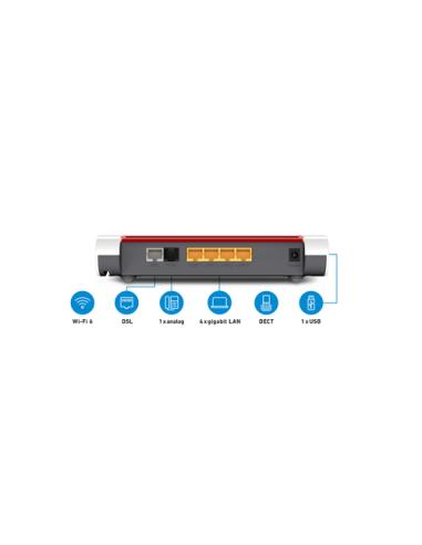 Box FRITZ! 7530 AX router inalámbrico Gigabit Ethernet Doble banda (2,4 GHz / 5 GHz) Blanco
