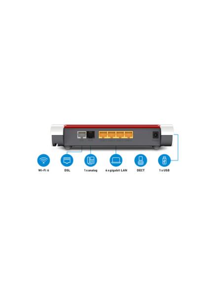 Box FRITZ! 7530 AX router inalámbrico Gigabit Ethernet Doble banda (2,4 GHz / 5 GHz) Blanco