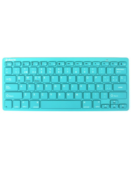 SilverHT Teclado Wireless Inalámbrico Colors edition Turquesa