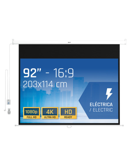 iggual Pantalla Elec. Pano. 203x114 cm Cont Remoto