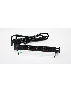 Monolyth Regleta 10" 4 Tomas unidad de distribución de energía (PDU) 4 salidas AC 1U Negro