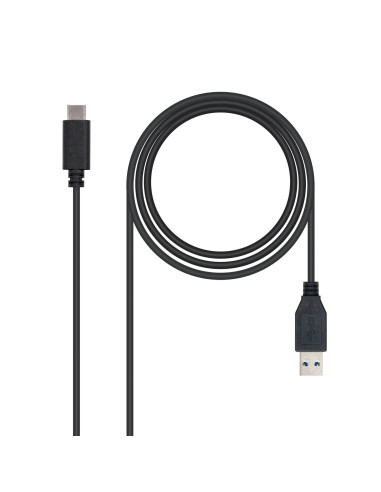 Nanocable USB 3.1, 1m cable USB USB 3.2 Gen 2 (3.1 Gen 2) USB C USB A Negro