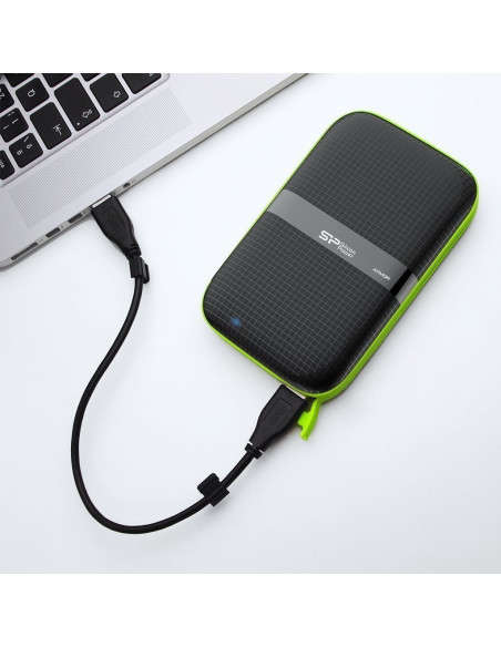 Silicon Power Armor A60 disco duro externo 2 TB 2.5" USB tipo A 2.0 3.2 Gen 1 (3.1 Gen 1) Negro