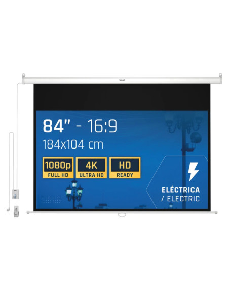iggual Pantalla Elec. Pano. 184x104 cm Cont Remoto
