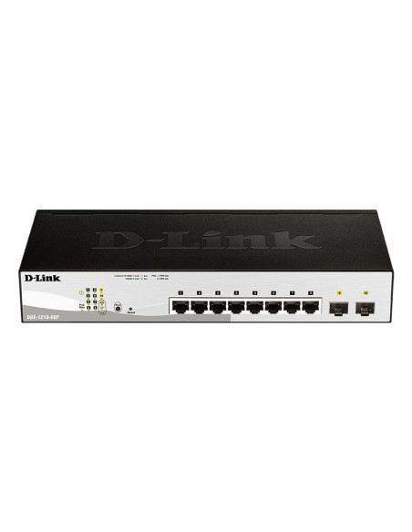 D-Link DGS-1210-08P switch Gestionado L2 L3 Gigabit Ethernet (10 100 1000) Energía sobre Ethernet (PoE) Negro