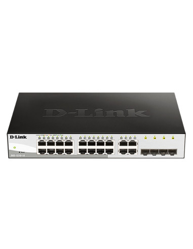 D-Link DGS-1210-16 switch Gestionado L2 Gigabit Ethernet (10 100 1000) 1U Negro