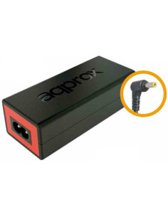Approx appA05 adaptador e inversor de corriente Interior 65 W Negro, Rojo