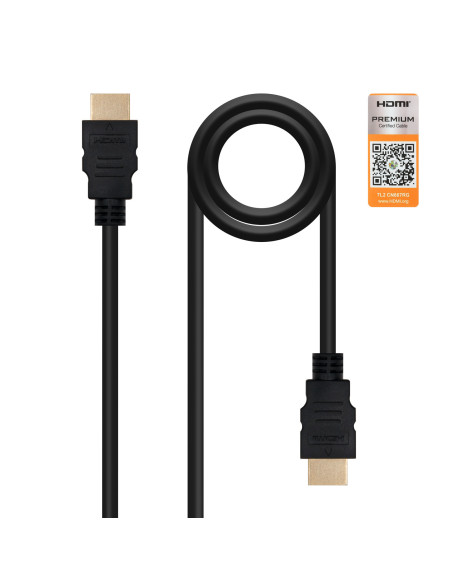 Nanocable HDMI V2.0, 1m cable HDMI HDMI tipo A (Estándar) Negro