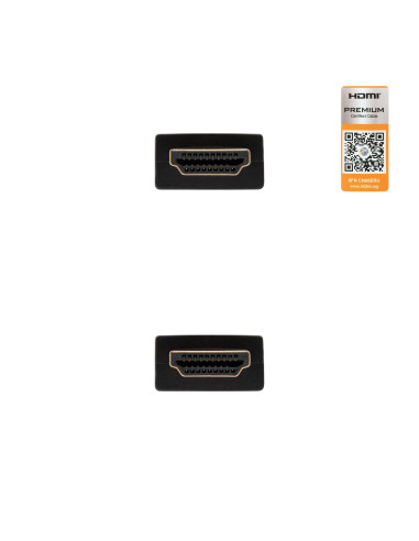 Nanocable HDMI V2.0, 0.5m cable HDMI 0,5 m HDMI tipo A (Estándar) Negro