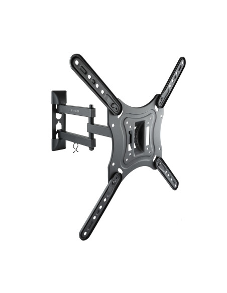 TooQ Soporte Giratorio e Inclinable para Monitor   TV LCD, Plasma de 23”- 55”, con Tres Pivotes, Negro