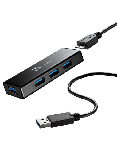 j5create JUH340-N Mini HUB USB 3.0 de 4 puertos - UE RU