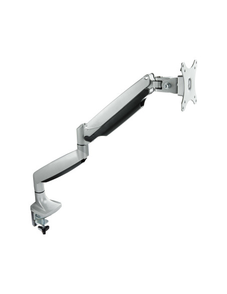 TooQ Soporte de Mesa Giratorio e Inclinable para Pantalla (Monitor   TV Plasma   LCD   LED) 13” – 32”, de Un Brazo, Plata