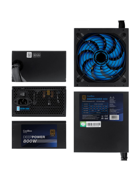 CoolBox GAMING FUENTE DE ALIMENTACION ATX DEEPPOWER-800 80+BRONZE (100V-240V)