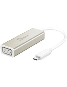 j5create JCA111 Adaptador gráfico USB 1920 x 1080 Pixeles Aluminio, Blanco