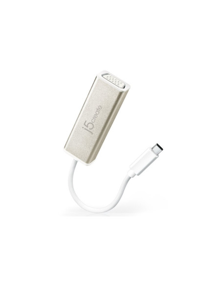 j5create JCA111 Adaptador gráfico USB 1920 x 1080 Pixeles Aluminio, Blanco