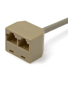 StarTech.com Cable Adaptador Divisor Splitter RJ45 2 a 1 - Hembra a Macho - Divisor Splitter para Cable de Red Ethernet RJ45 2