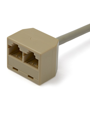 StarTech.com Cable Adaptador Divisor Splitter RJ45 2 a 1 - Hembra a Macho - Divisor Splitter para Cable de Red Ethernet RJ45