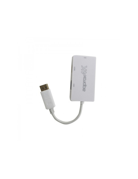 Approx appC37 DisplayPort VGA + HDMI + DVI Blanco