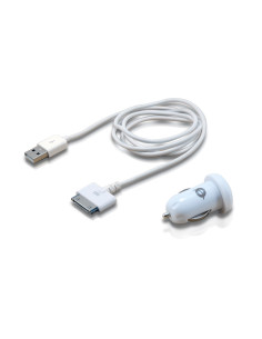 Conceptronic CUSBCAR2ASET cargador de dispositivo móvil MP3, MP4, Smartphone, Tableta Blanco Encendedor de cigarrillos Auto