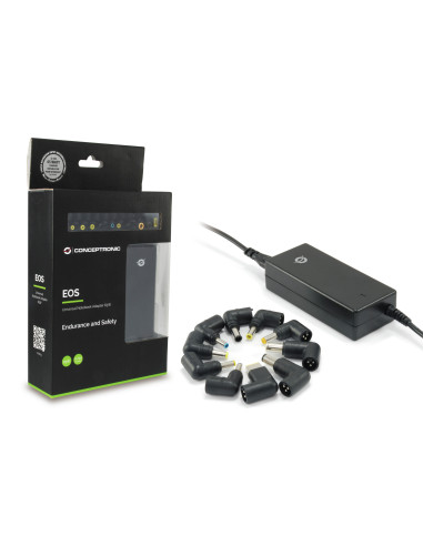 Conceptronic CNB65 adaptador e inversor de corriente Interior 65 W Negro