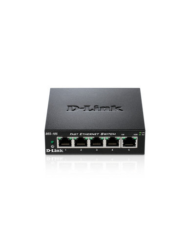D-Link DES-105 switch No administrado Negro