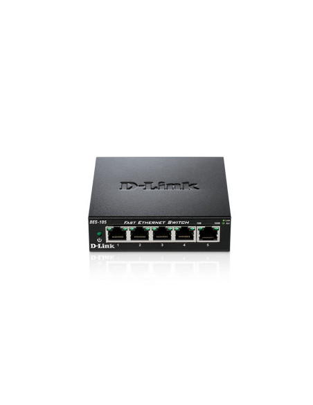 D-Link DES-105 switch No administrado Negro