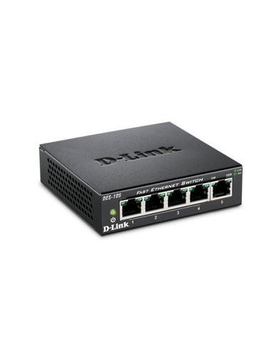 D-Link DES-105 switch No administrado Negro