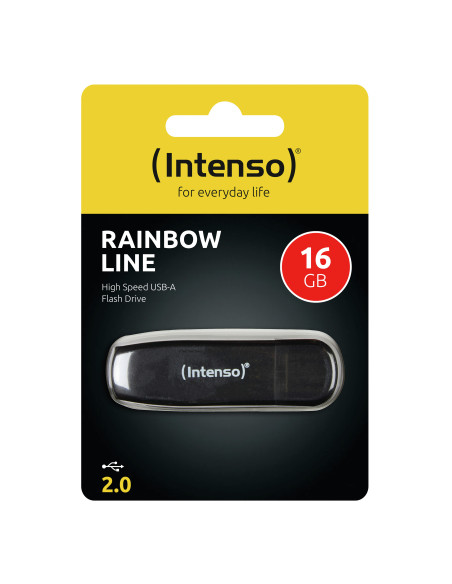 Intenso Rainbow Line unidad flash USB 16 GB USB tipo A 2.0 Negro