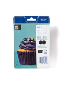 Brother LC123BKBP2DR cartucho de tinta 1 pieza(s) Original Negro
