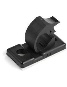 StarTech.com 100 Clips de Gestión de Cableado Adhesivos - Negro - Organizador de Cableado para Escritorios Oficinas - Mordaza