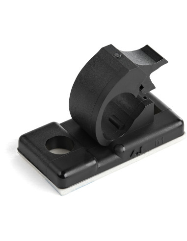 StarTech.com 100 Clips de Gestión de Cableado Adhesivos - Negro - Organizador de Cableado para Escritorios Oficinas - Mordaza