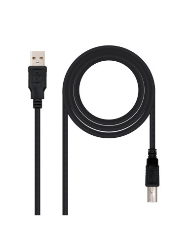 Nanocable 10.01.0102-BK cable USB USB 2.0 1 m USB A USB B Negro