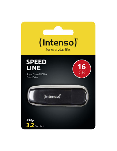 Intenso Speed Line unidad flash USB 16 GB USB tipo A 3.2 Gen 1 (3.1 Gen 1) Negro