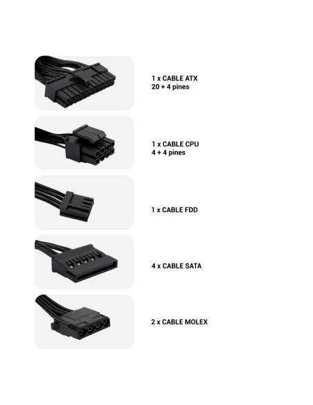 CoolBox FUENTE DE ALIMENTACION ATX BASIC 500GR 500W