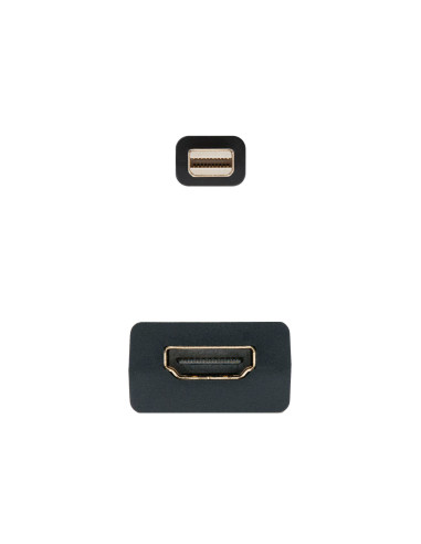 Nanocable CONVERSOR MINI DP A SVGA MINI DP M-SVGA H NEGRO 15 CM