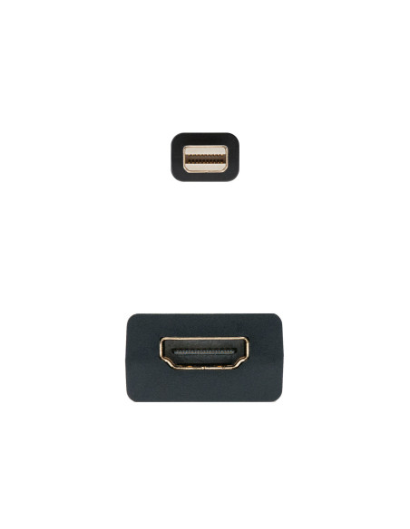 Nanocable CONVERSOR MINI DP A SVGA MINI DP M-SVGA H NEGRO 15 CM