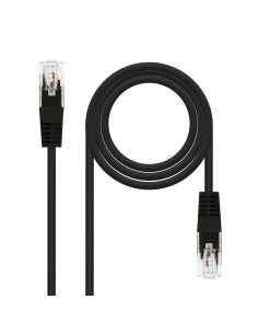 Nanocable CABLE RED LATIGUILLO RJ45 CAT.5E UTP AWG24, NEGRO, 0.5 M