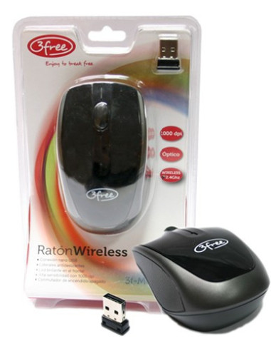 3free 3F-MCW401 ratón RF inalámbrico Óptico 1000 DPI