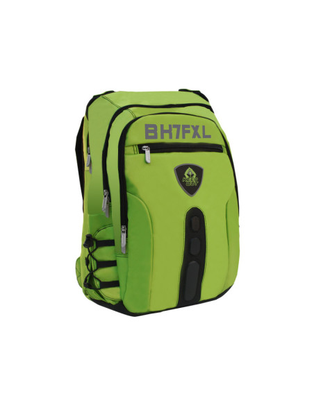 KeepOut BK7F mochila Negro, Verde Imitación piel, Nylon
