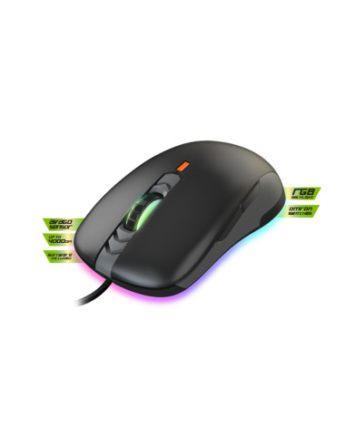 KeepOut X5Pro ratón Juego Ambidextro USB tipo A Óptico 4000 DPI