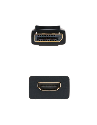 Nanocable CONVERSOR DISPLAYPORT A HDMI DP M-HDMI H NEGRO 15 CM