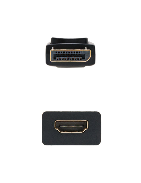 Nanocable CONVERSOR DISPLAYPORT A HDMI DP M-HDMI H NEGRO 15 CM