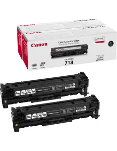 Canon CRG-718 Bk VP cartucho de tóner 2 pieza(s) Original Negro