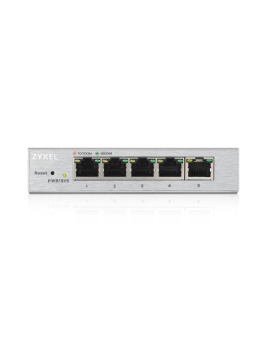 Zyxel GS1200-5 Gestionado Gigabit Ethernet (10 100 1000) Plata