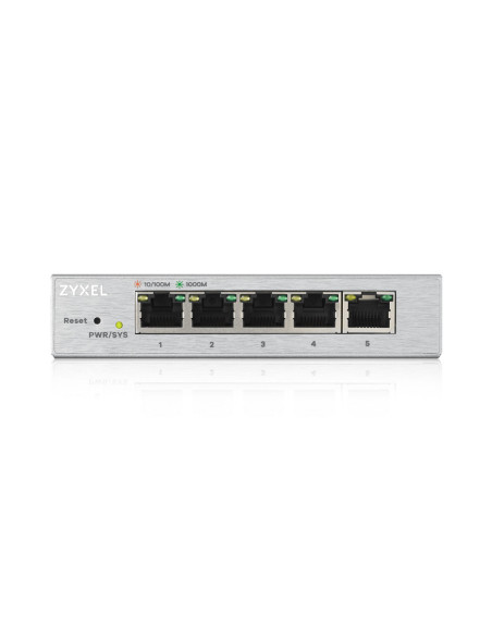 Zyxel GS1200-5 Gestionado Gigabit Ethernet (10 100 1000) Plata