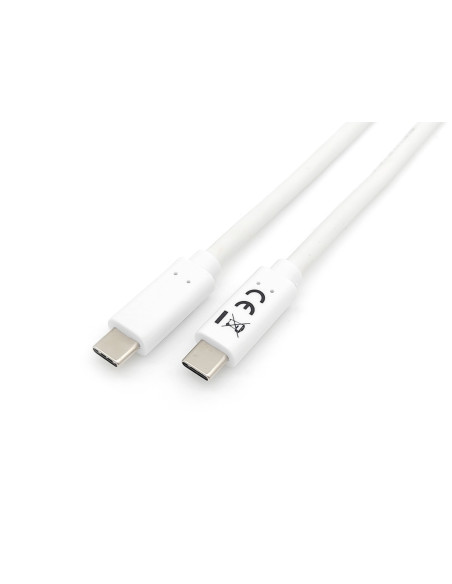 Equip 128362 Cable USB 3.2 Gen 1 C a C , M M , 2,0m, PD 60W, 5Gbps, Blanco
