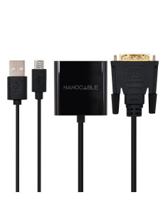 Nanocable Conversor DVI 24+1 m A VGA HDB15 h, Negro, 10 cm 2
