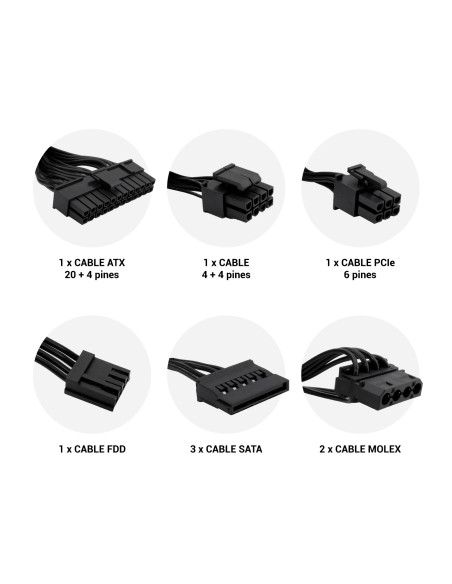 CoolBox FUENTE DE ALIMENTACION ATX ECO-500 80+ BRONZE 300W BULK (100V-240V)